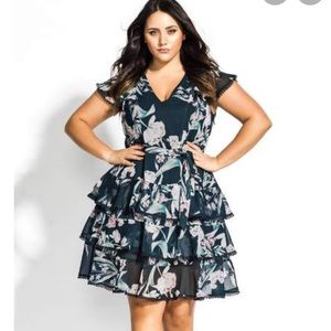 Fresh Fields Tiered-Ruffle Dress (City Chic Plus)